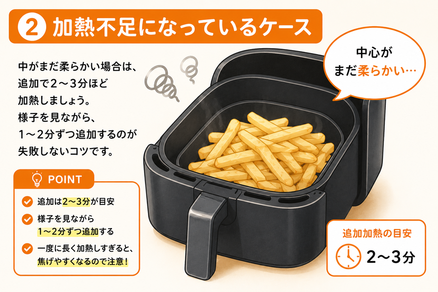 加熱不足になっている