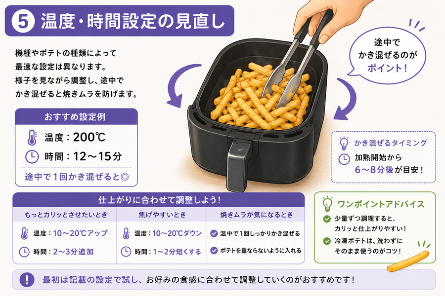 温度・時間設定の見直し