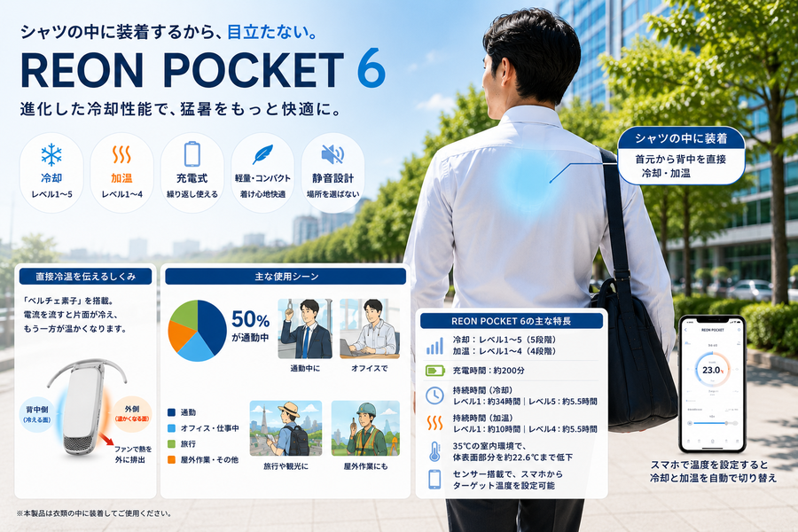 ソニーの「着るエアコン」が人気急上昇！REON POCKET PROの魅力とは
